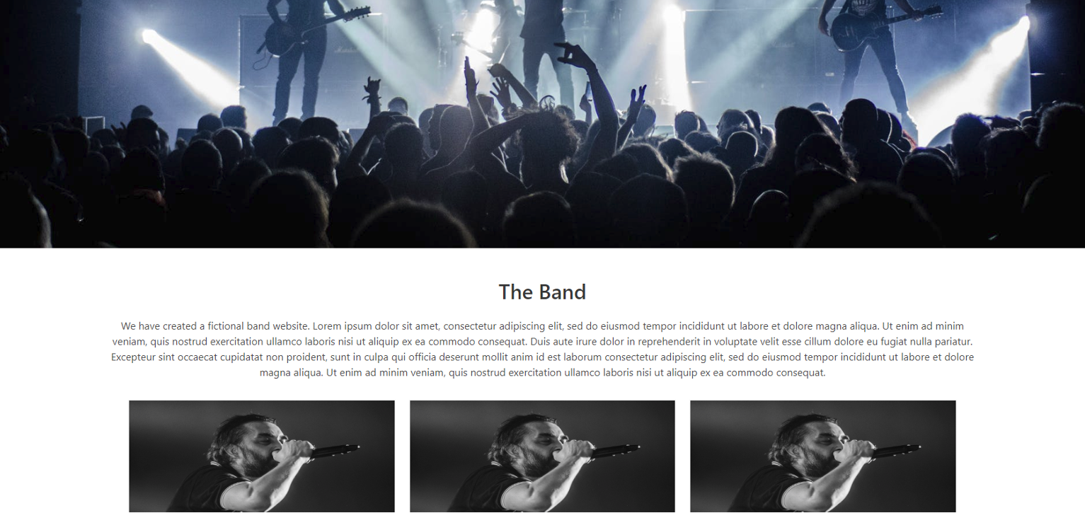 Band template screenshot